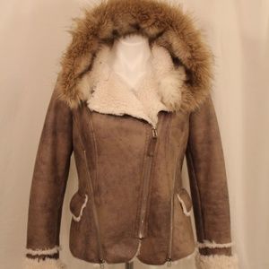 Faux Fur Shelli Segal Bomber Jacket